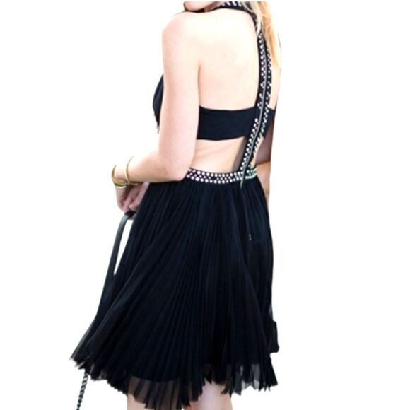 EC REBECCA TAYLOR DRESS WITH CUTOUTS AND EMBELLISHMENTS SZ.2 - Picture 3 of 7